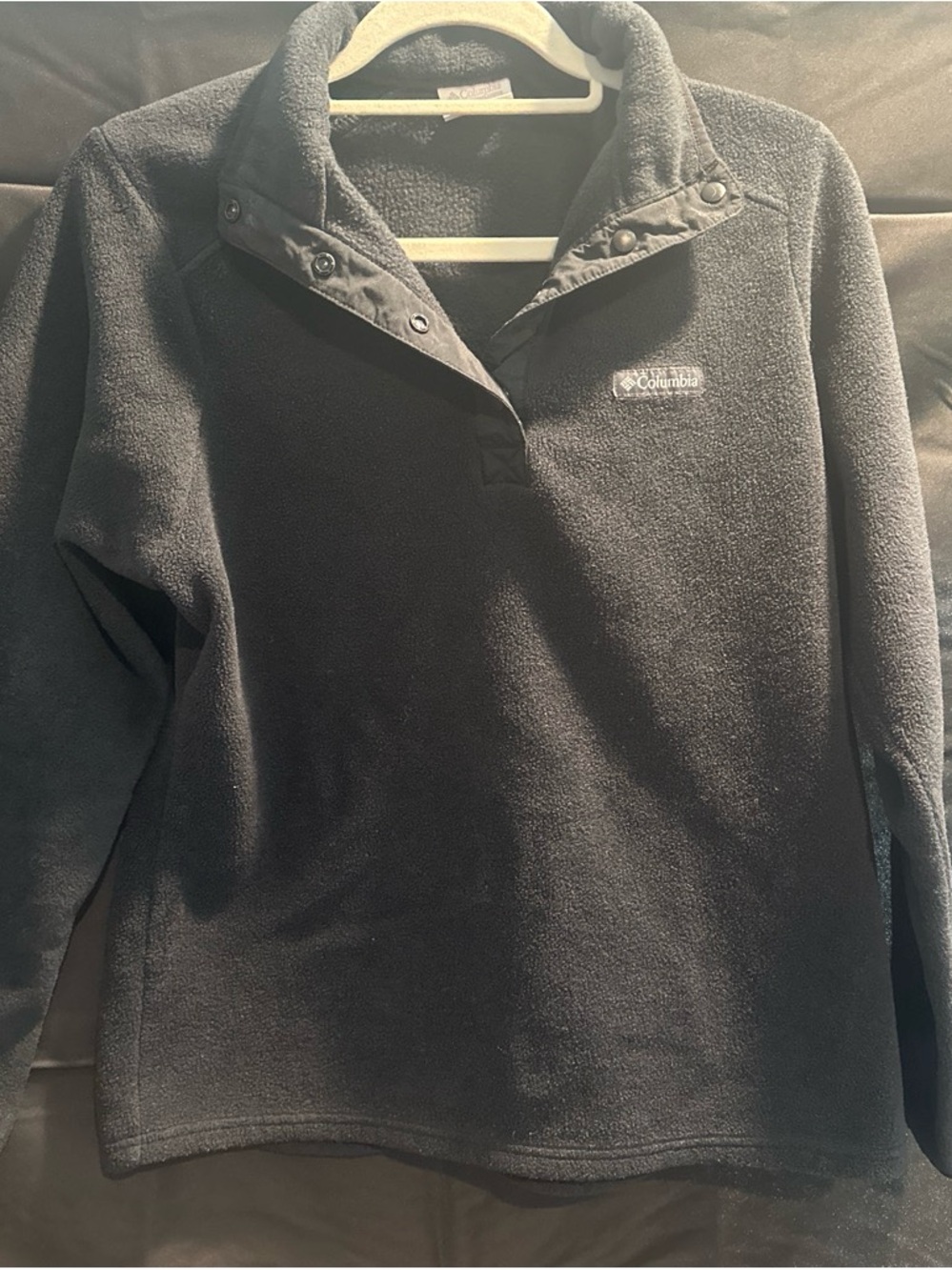 Columbia Women’s Dark Gray Snap-Button Fleece Pullover